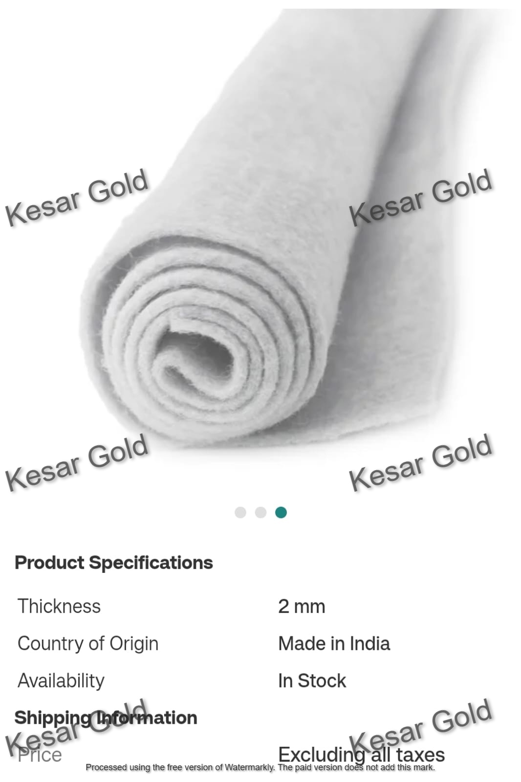 Polyester Needle Punch Flat